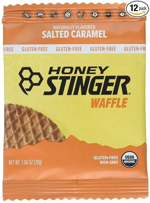 Honey Stinger Gluten Free Waffles Box-12 Salted-Caramel