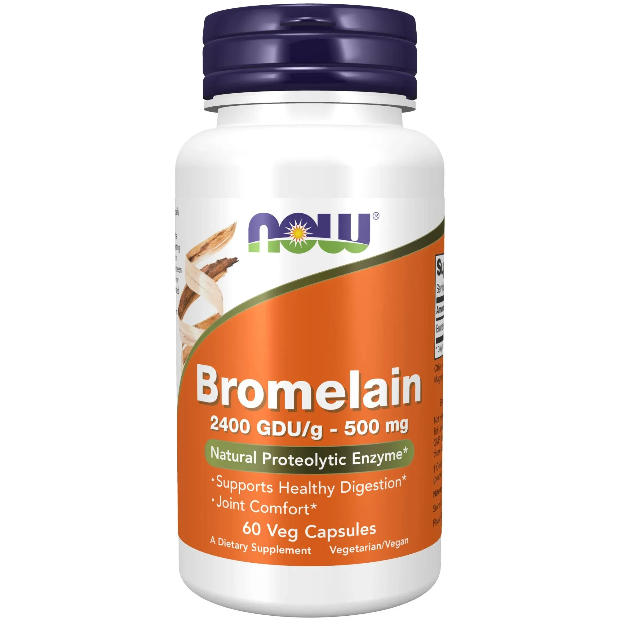 Now Bromelain 500 mg - 60 Veg Capsules