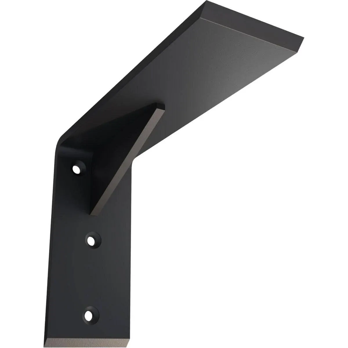 Countertop Support Steel Heavy Duty Bracket, Powder Coated Black 2 1/2"W x 8"D x 6"H