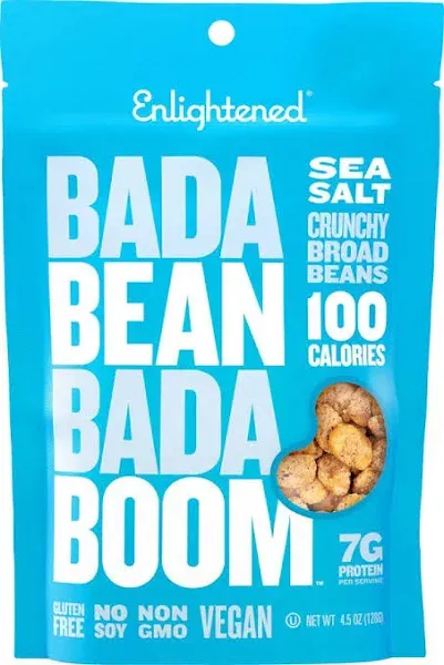 Bada Bean Bada Boom Plant-Based Protein Gluten Free Crunchy Roasted Broad Bean Snacks