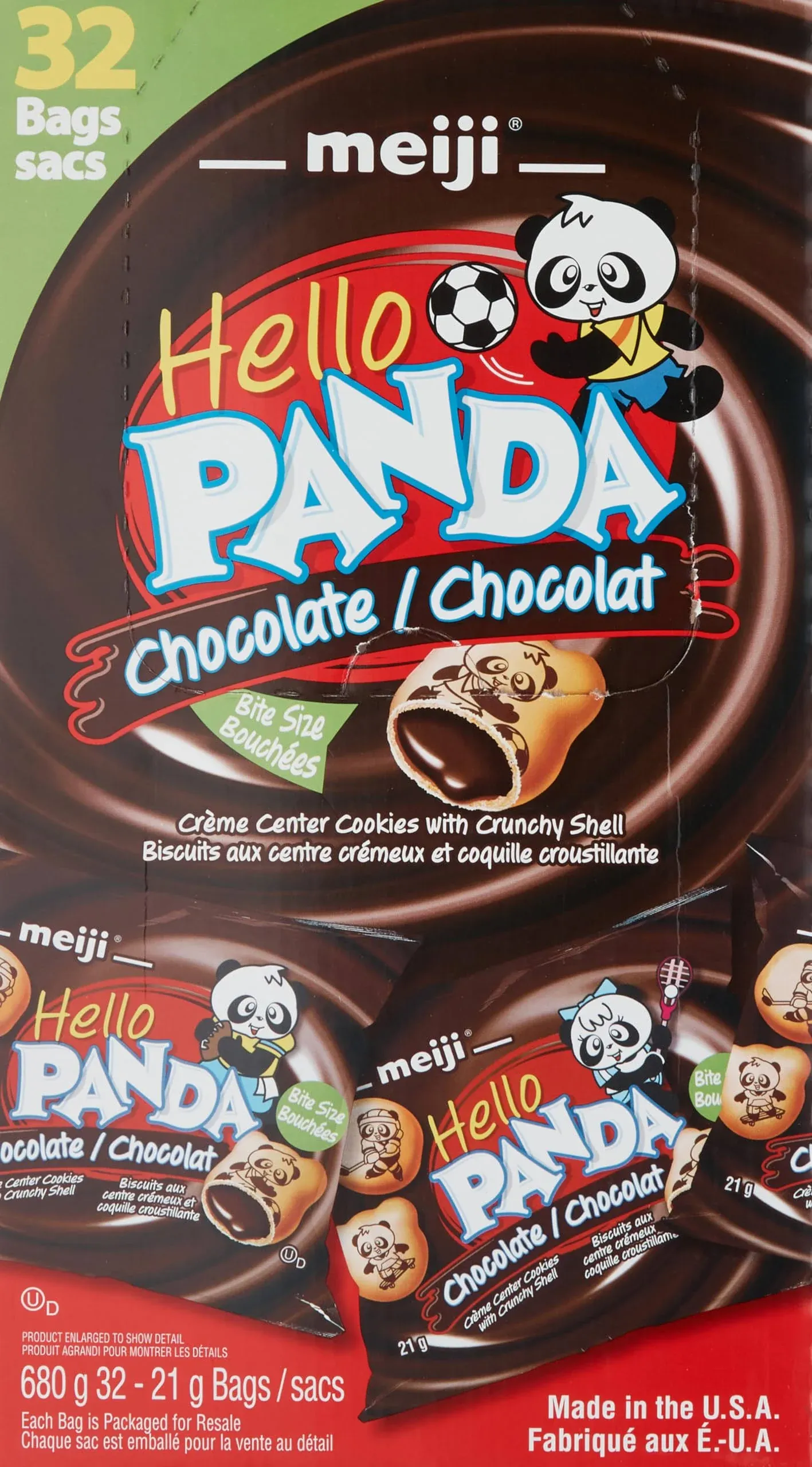 Meiji Hello Panda Chocolate Creme Filled Cookies (32 x .75 oz)