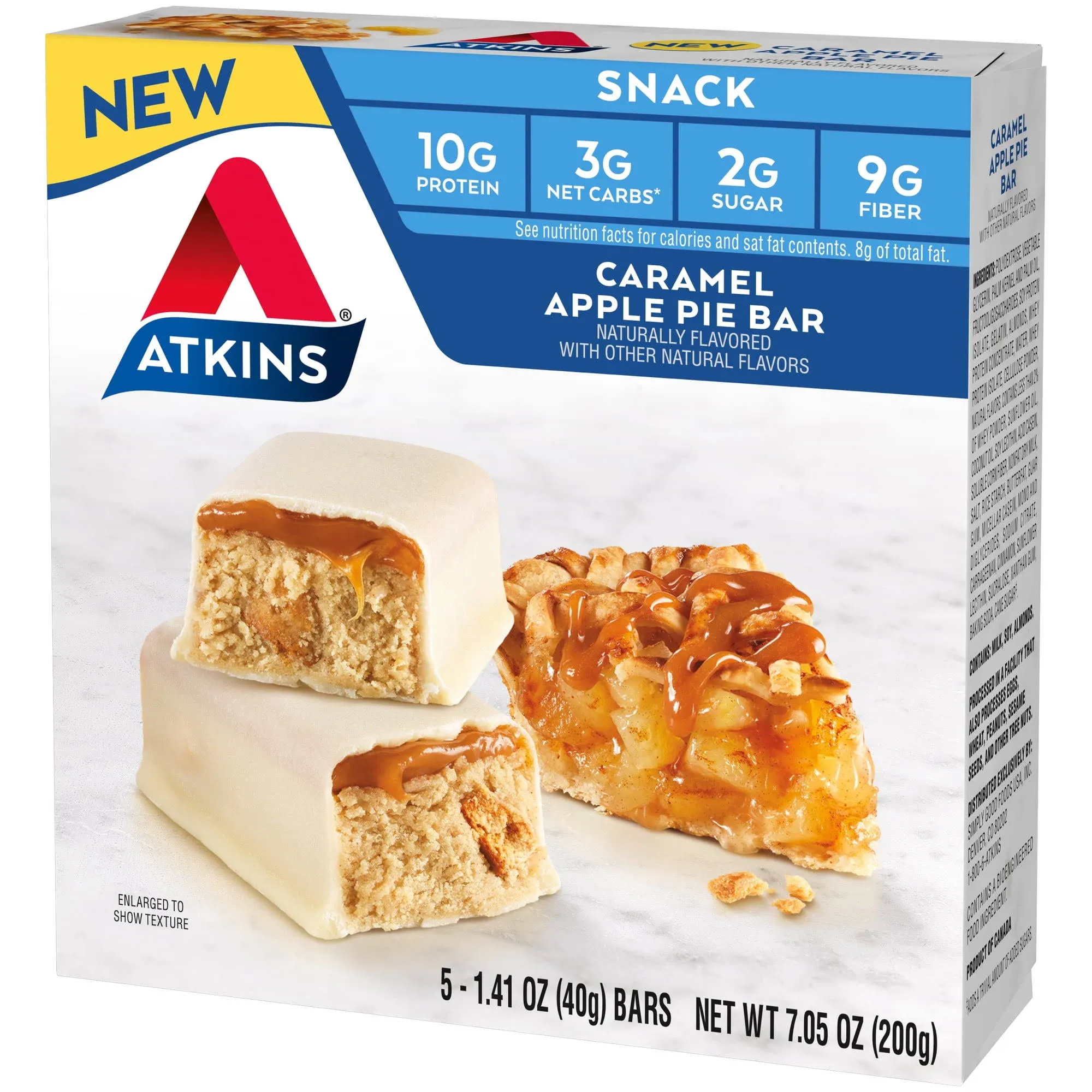 Atkins Snack Bar Caramel Apple Pie 5 Bars