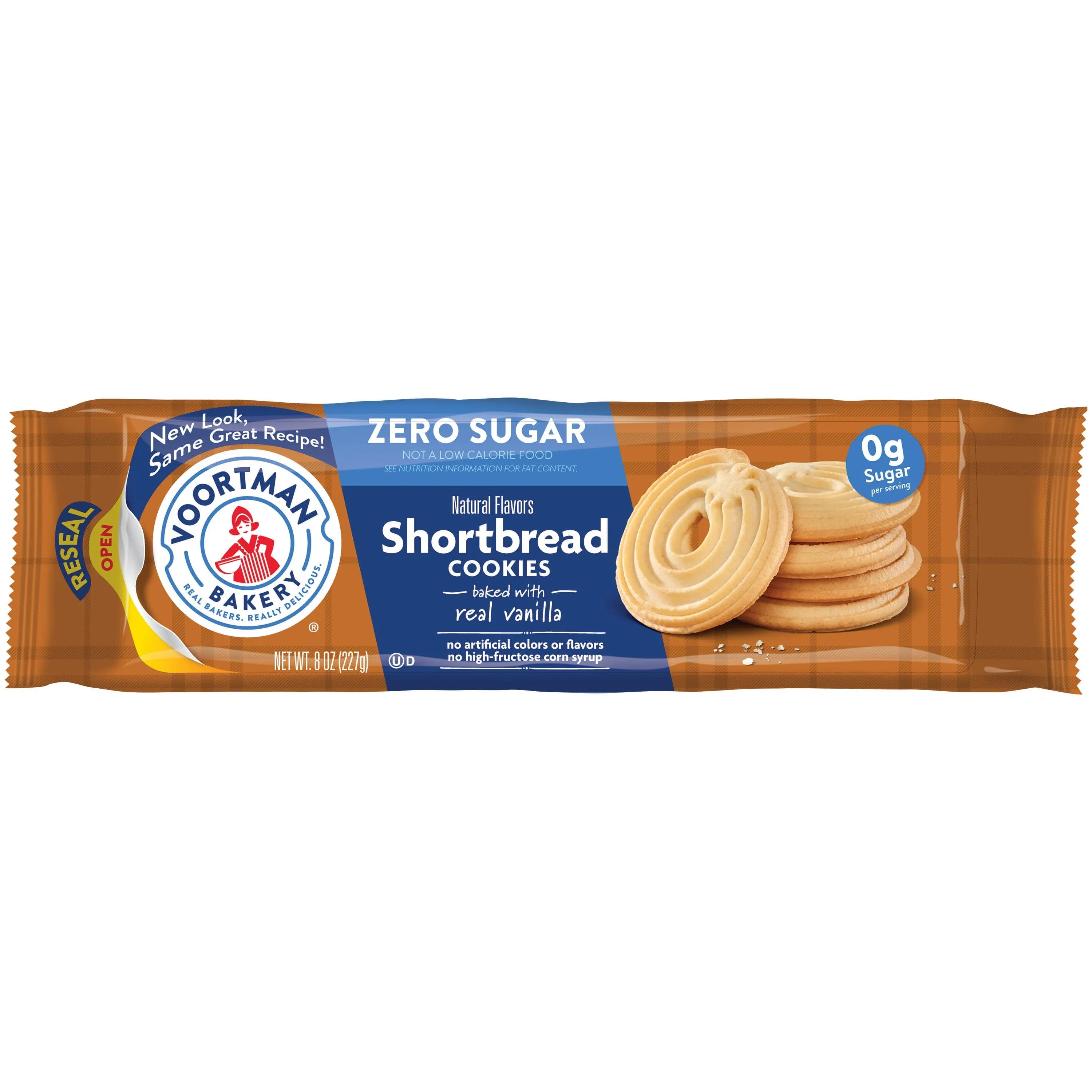 Voortman Bakery Cookies, Sugar Free, Shortbread - 8 oz