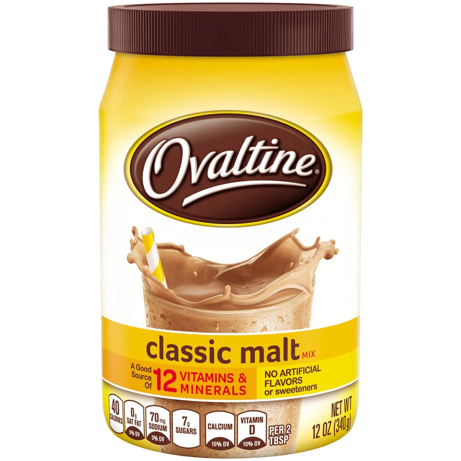 Ovaltine Novartis Ovaltine Classic Milk Flavoring Malt-12 oz.-6/Case