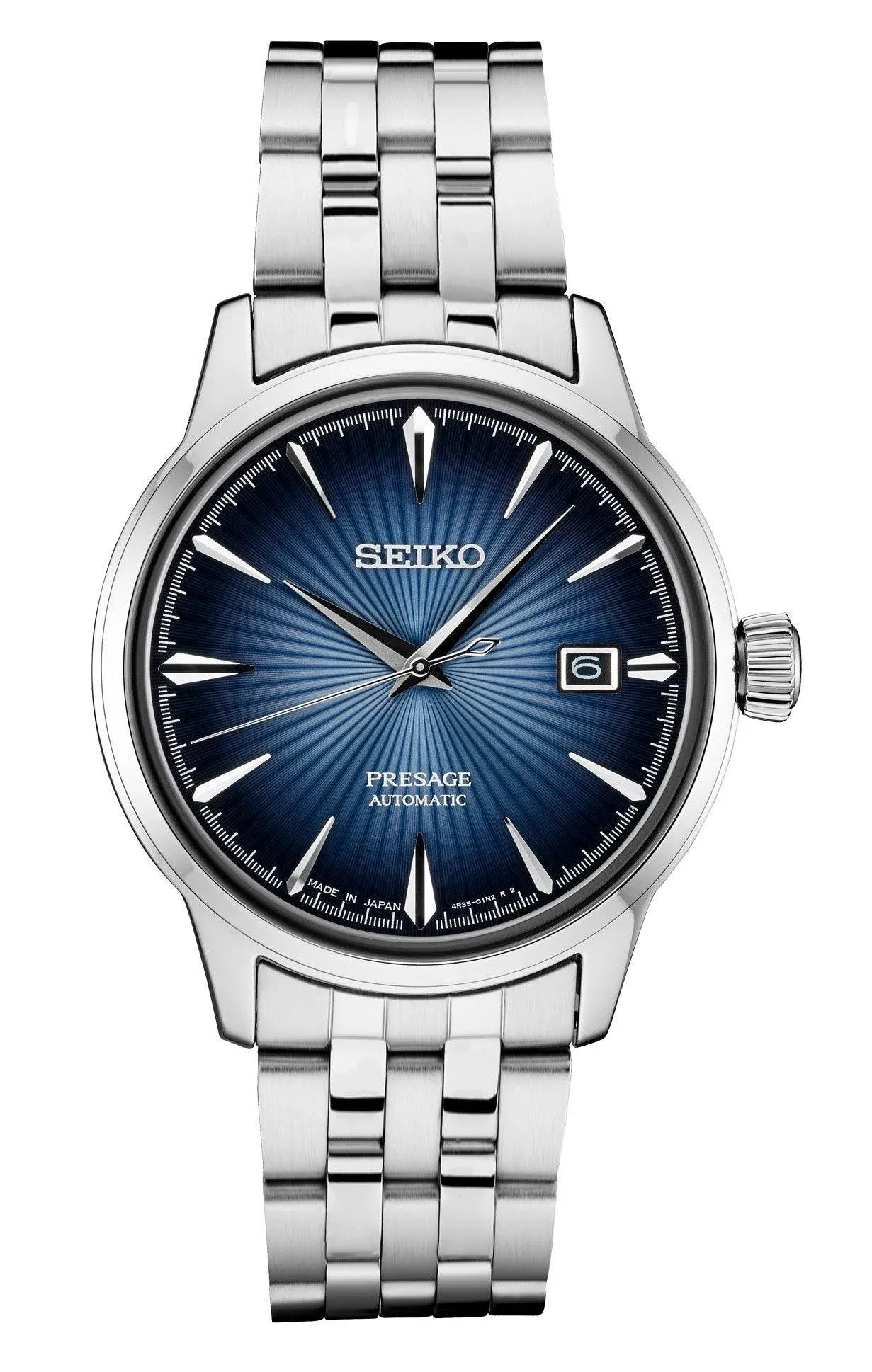 Seiko Men's Presage 23 Jewel Automatic Blue Dial 50M Water Resistance Watch with Date