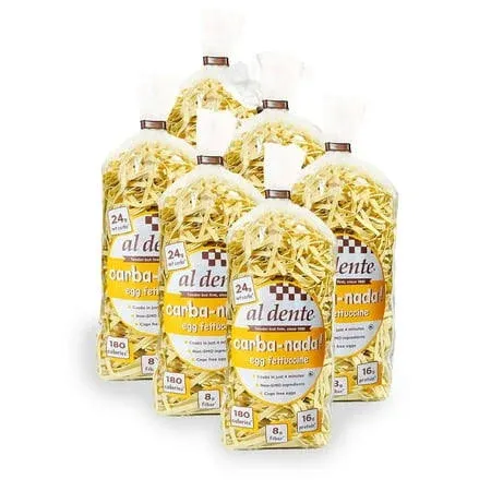 Al Dente Carba-Nada Egg Fettuccine 10-Ounce Bags Pack of 6