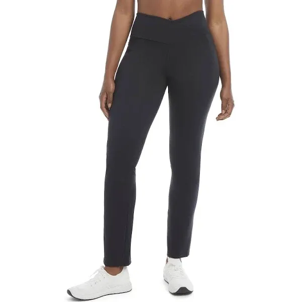 Danskin Women's Studio Cross Waist Flare Yoga Pant