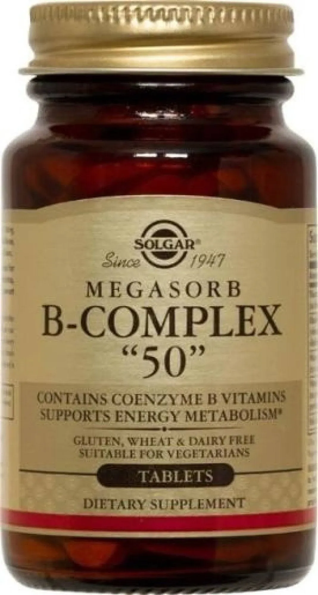 Solgar - Megasorb B-Complex 50 - 100 Tablets