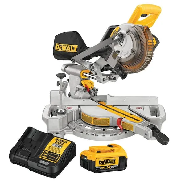 DeWalt 20V MAX* 7-1/4-Inch Miter Saw, Cordless (DCS361M1)