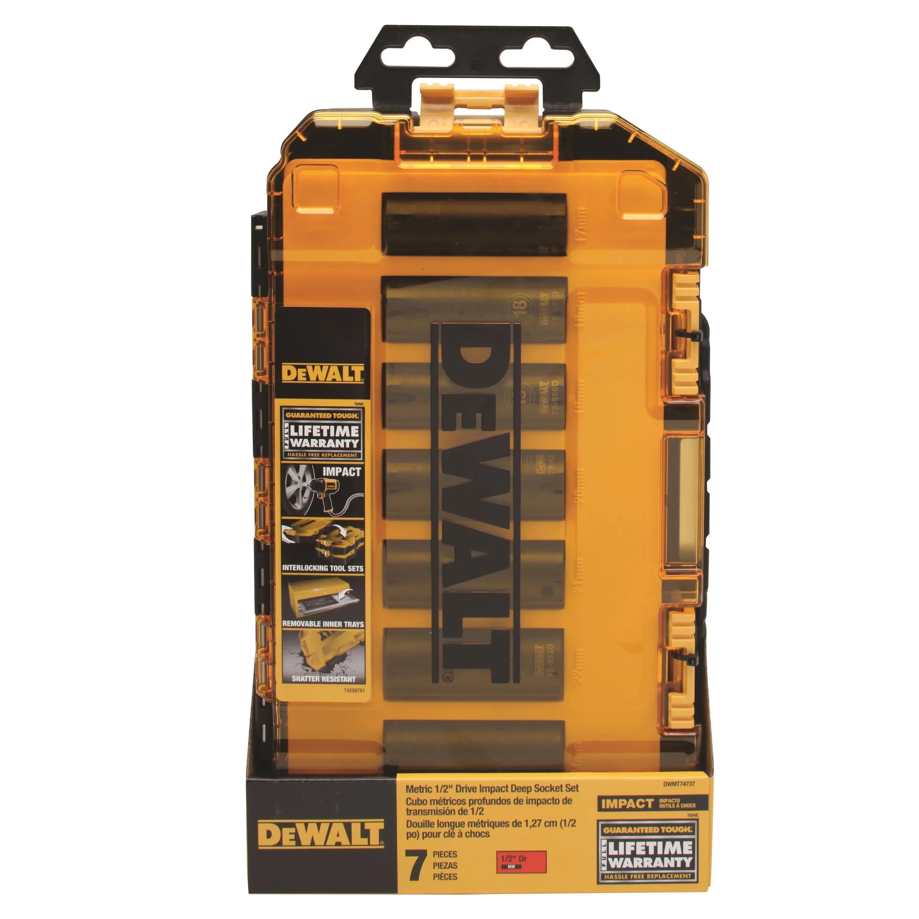 DeWalt DWMT74736 7 Piece 1/2" Drive Deep Impact Socket Set