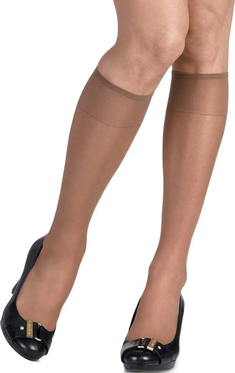 Hanes Silk Reflections Sheer Toe Silky Sheer Knee-High Stockings