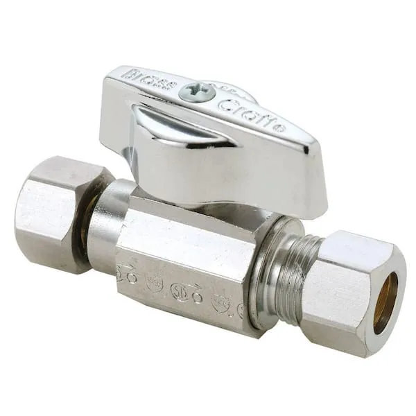 Brasscraft 3/8 in. Brass Compression Ball Valve