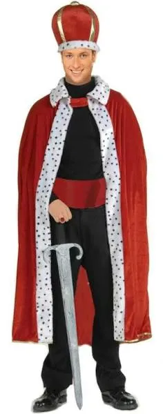 King Crimson Red Robe  Crown Costume Dress Up Set by Forum