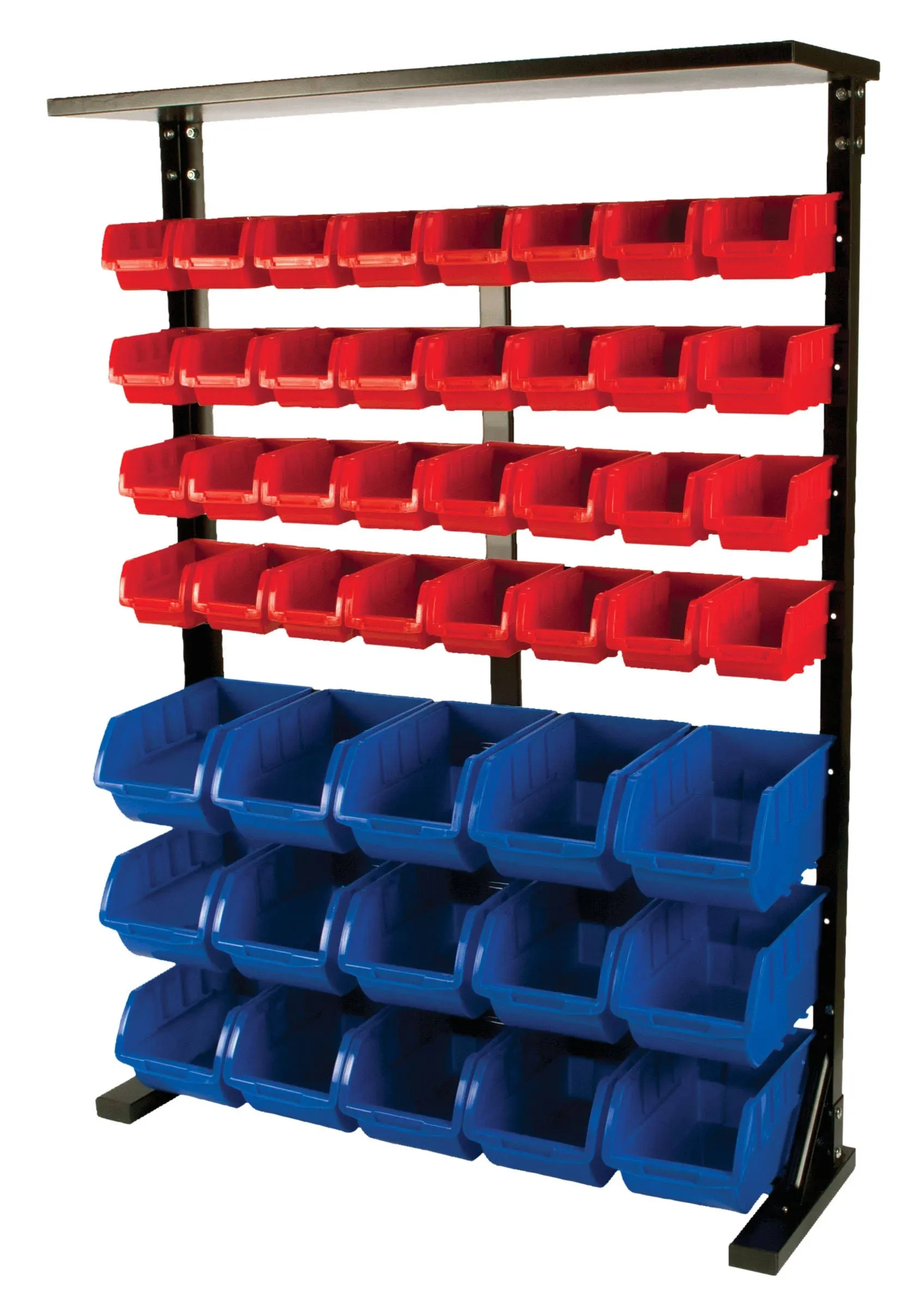 METAL STORAGE RACK W/PLASTIC STORAGE BINS Wilmar Corp. / Performance Tool W5193