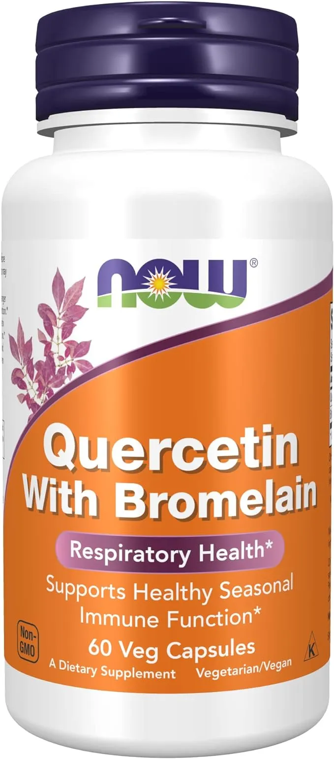 Now Foods, Quercétine et Bromélaïne, 60 capsules végétariennes