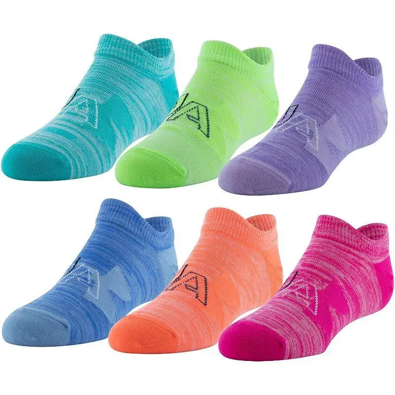 Kids&#039; Lightweight No Show Socks - Breathable &amp; Moisture-Wicki<wbr/>ng - 6 Pairs