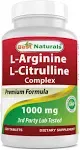 Best Naturals L-Arginine L-Citrulline Complex 1000 mg