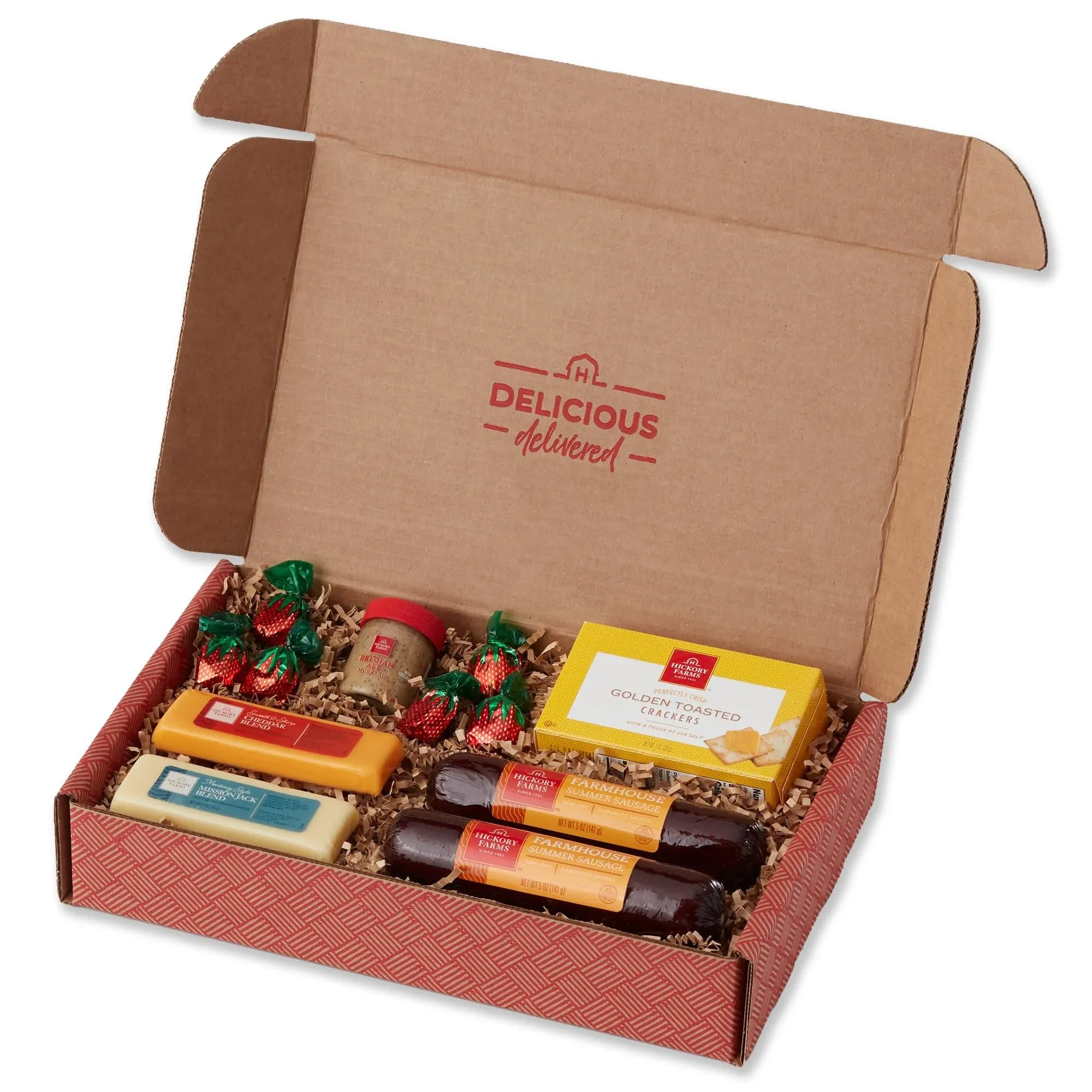 Hickory Farms Farmhouse Sausage &amp; Cheese Medium Gift Box | Gourmet Food Gift ...