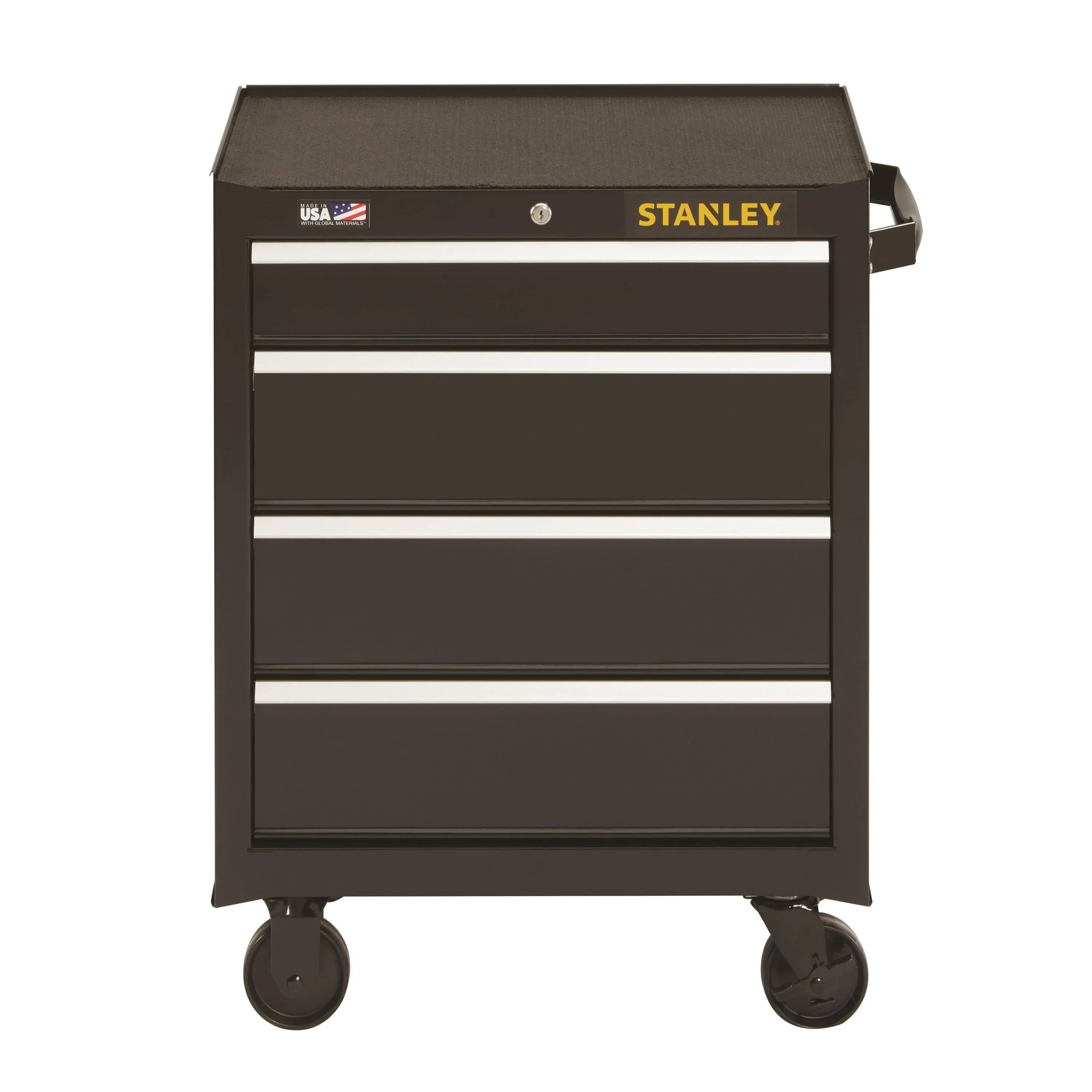 Stanley Products 300 Series Rolling Tool Cabinet, 26 in, 4-Drawer, Black STST22744BK