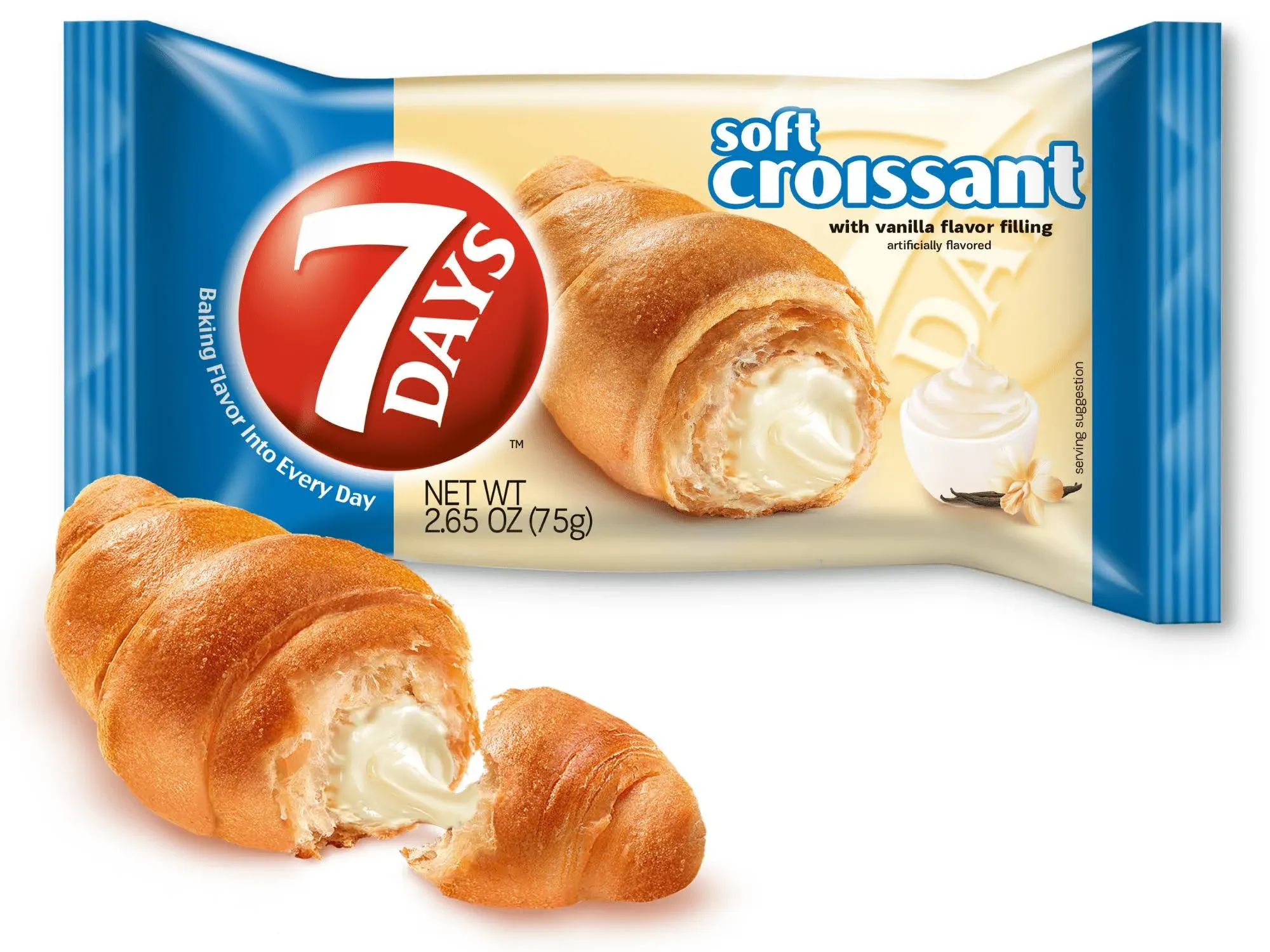 7 Days Soft Croissant with Vanilla Cream Filling 2.65oz