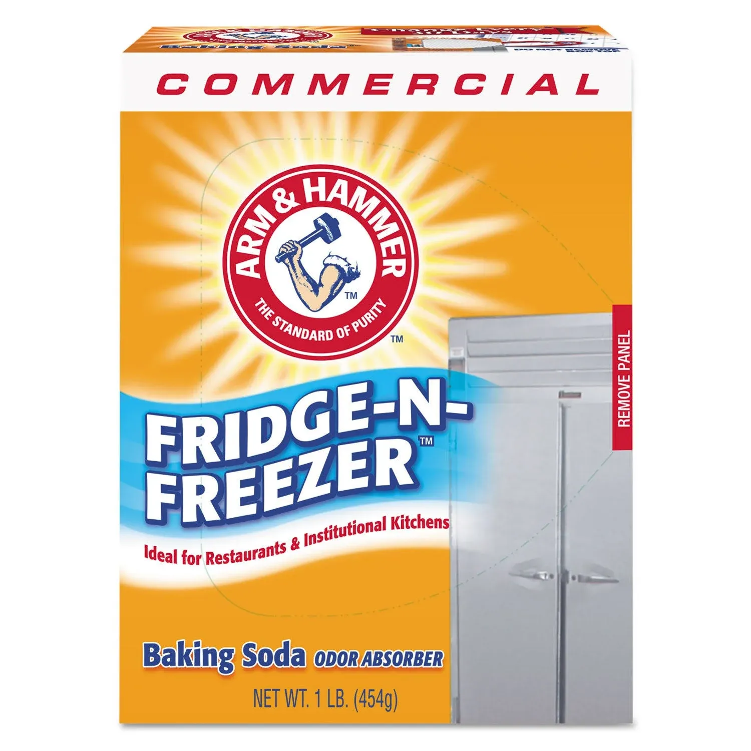 Arm & Hammer Fridge-N-Freezer Pack Baking Soda, Unscented, Powder, 16 oz, 12/Case