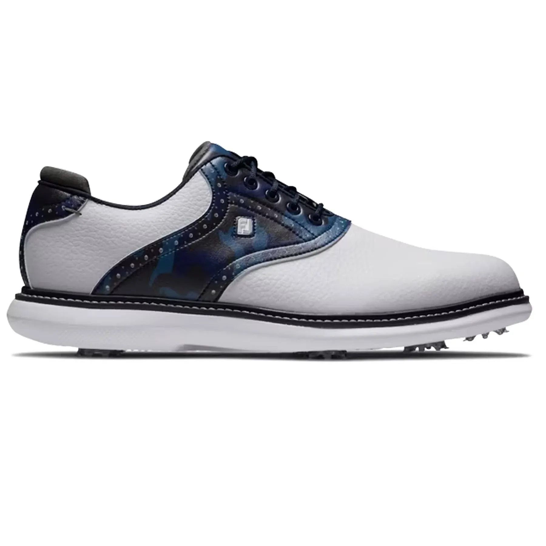 FootJoy Men's Traditions Golf Shoes - White Navy Camo / 11