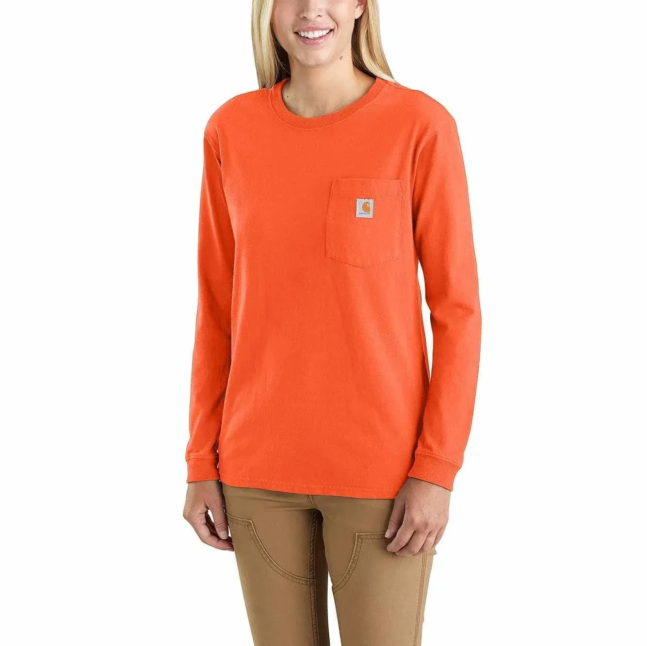 Carhartt Women's Loose Fit Heavyweight Long-Sleeve Pocket T-Shirt