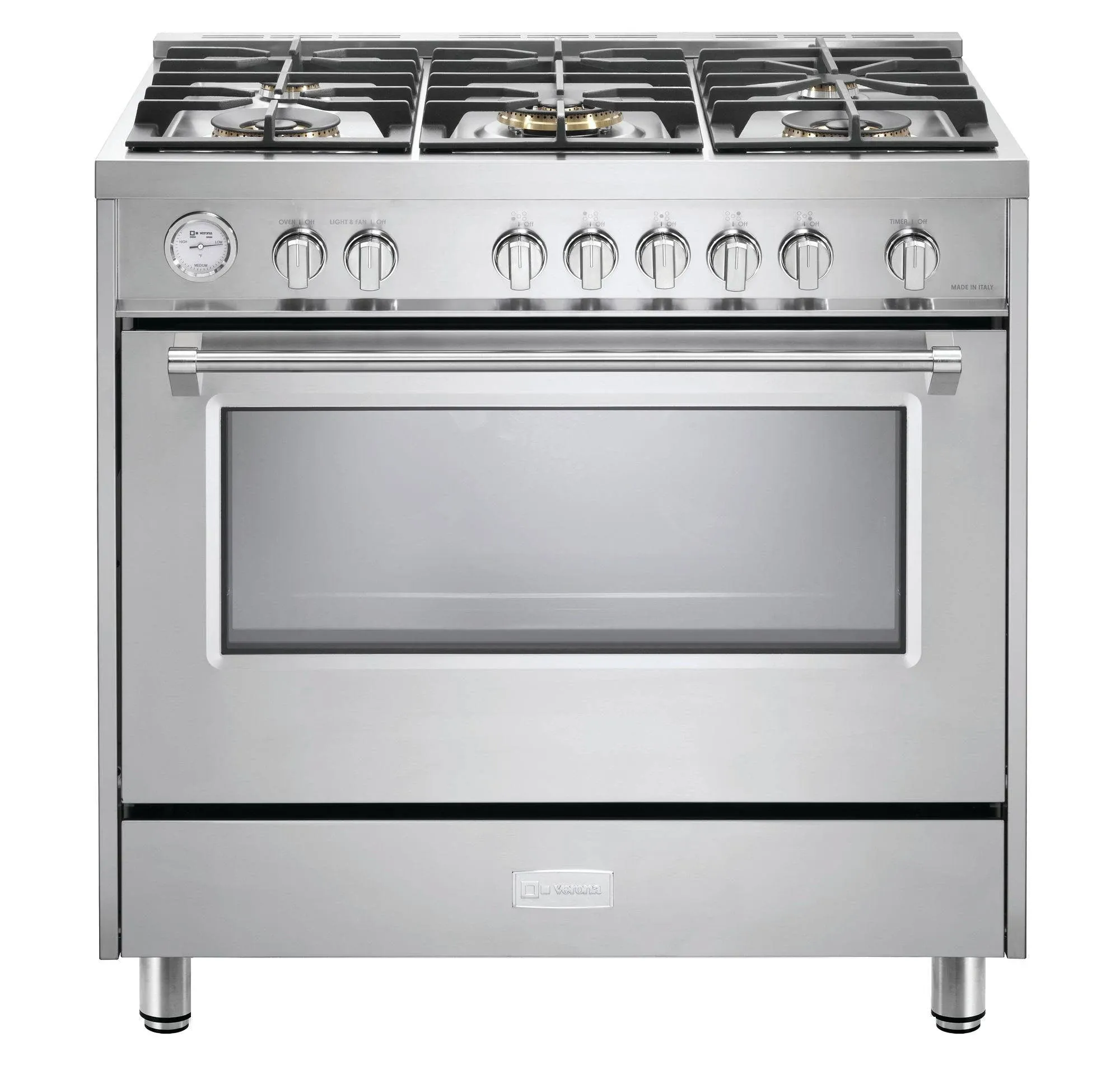 Verona Stainless Steel 36" Designer Gas Range