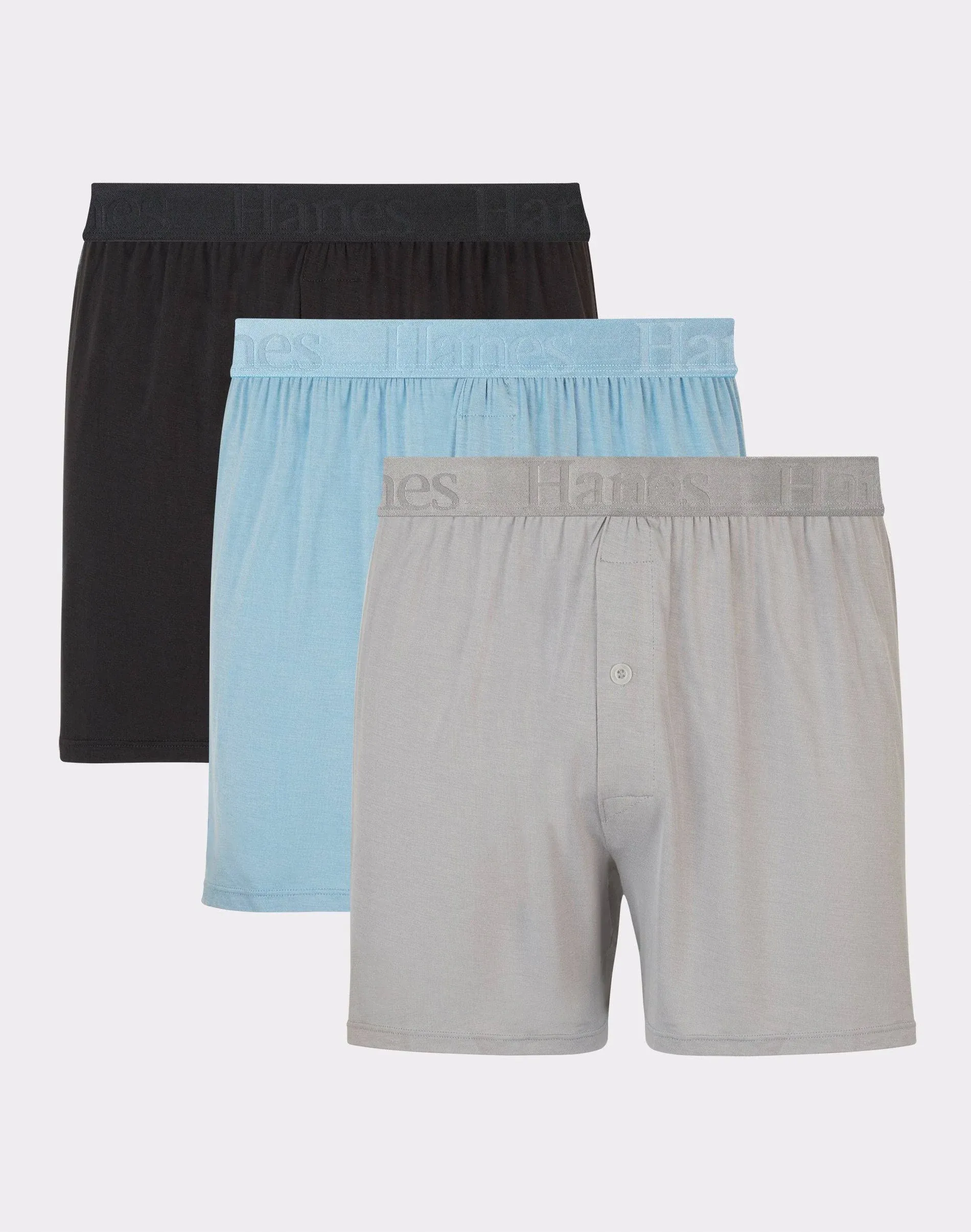 Hanes Men’s Originals SuperSoft Boxers (3 Pack)