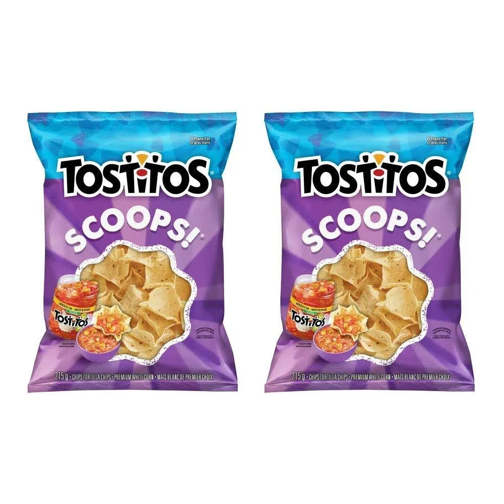 Tostitos Scoops! Tortilla Chips 215g/7.5oz, 2-Pack {Imported from Canada}