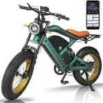 SMARTRAVEL Electric Bike, 1200W Brushless Motor Ebike, 48V/20Ah Removable Battery,Gps and App Control, 20"*4.0 Fat Tire,30Mph and 60Miles Range,USB