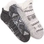 MUK LUKS Women's Shortie Cabin Sock (2 Pair Pack)