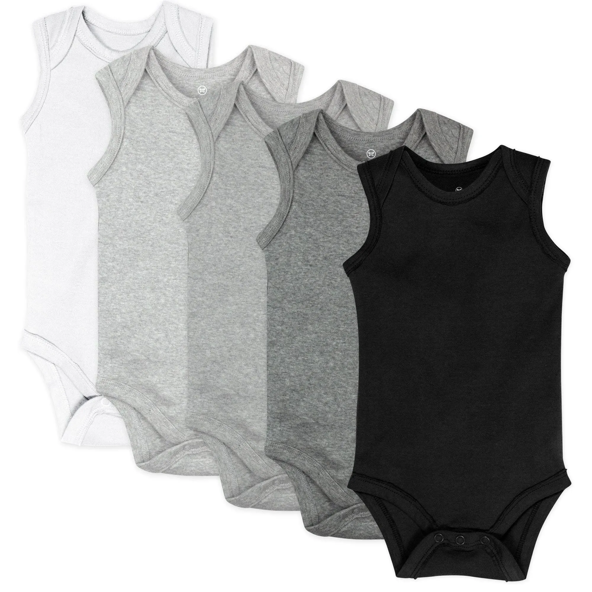 HonestBaby Multipack Sleeveless and Cami Bodysuits One-Piece 100% Organic Cotton for Infant Baby Boys, Girls, Unisex