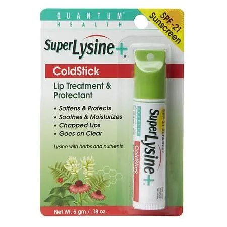 Quantum Super Lysine And Cold Stick Lip Protector And Cold Sore Treatment - 0.18 oz stick