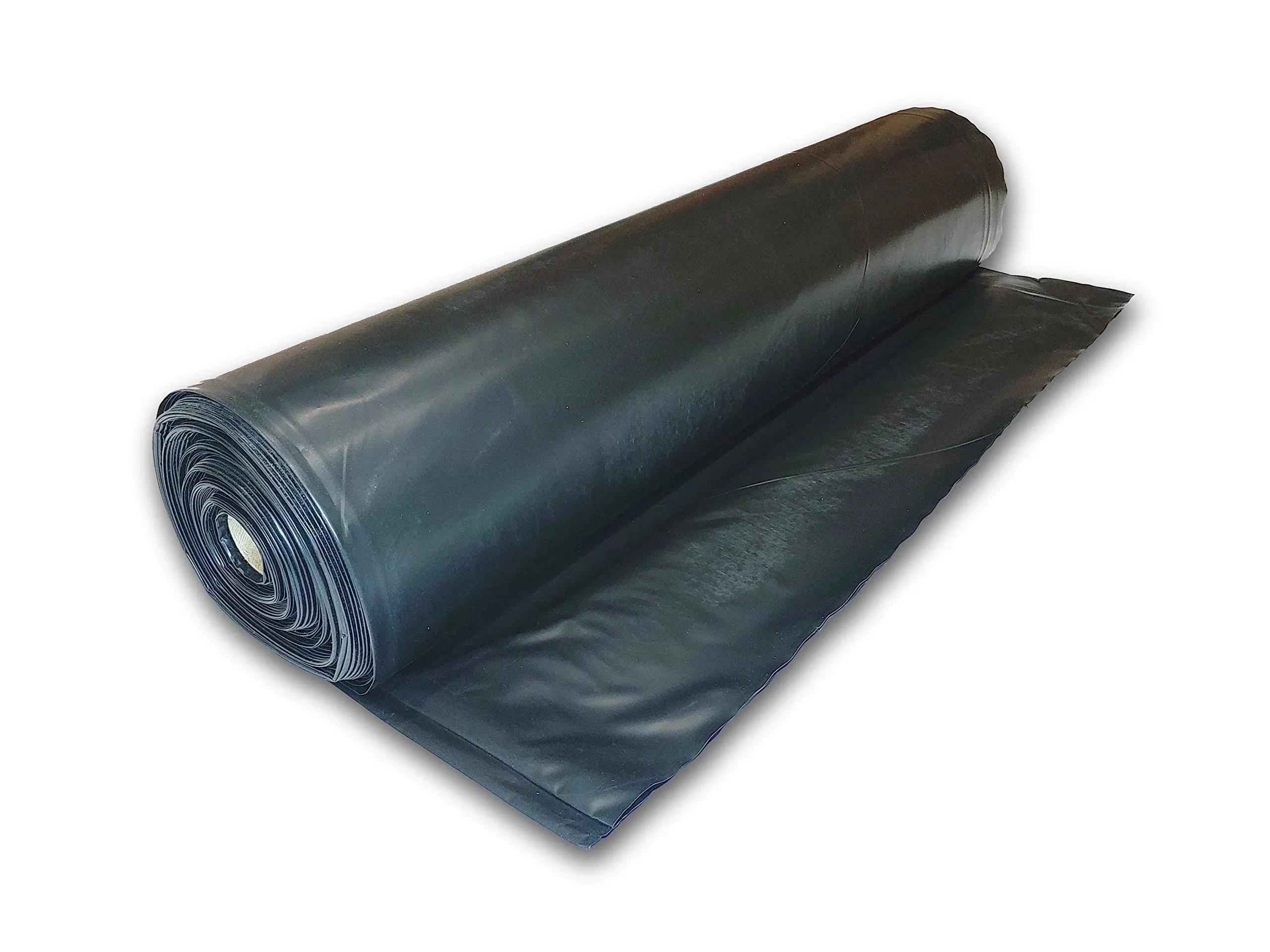 Farm Plastic Supply - Black Plastic Sheeting - 10 Mil - (5' x 100') - Black Plastic Tarp, Polyethylene Vapor Barrier Plastic Sheeting, Black