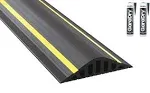 2 inch High Garage Door Flood Barrier Threshold Kit Garadam (10'3 inch) | Flexible PVC | Complete Kit Includes 2 Adhesives | GaraDry, Black