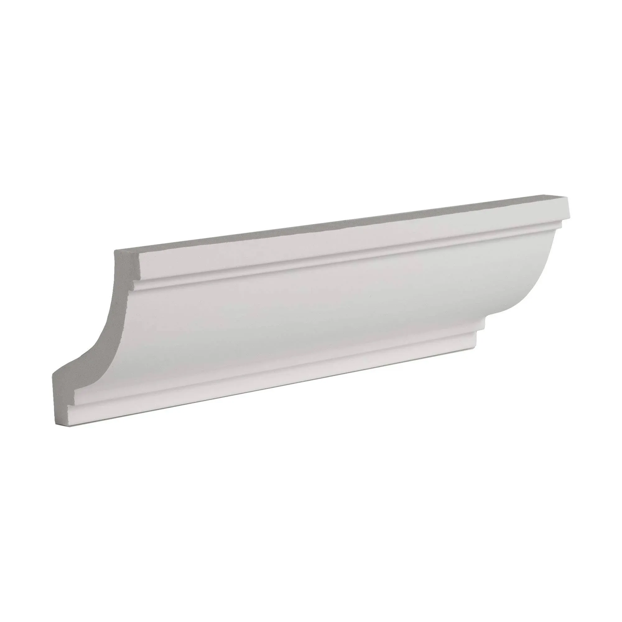 2 in. x 2 in. x 6 in. Long Plain Polyurethane Crown Molding Sample