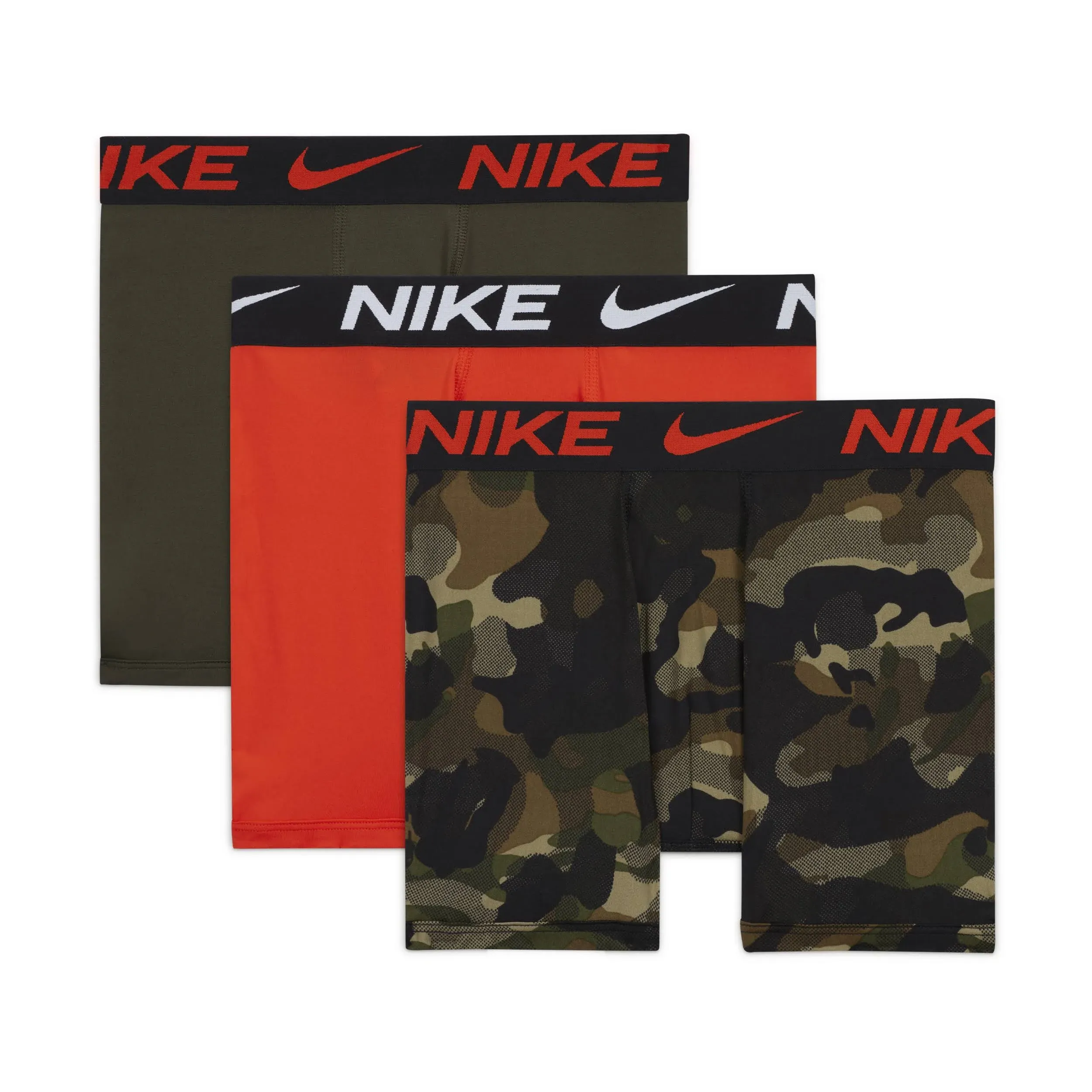 Nike Kids' Essential Dri-Fit Micro Assorted 3-Pack Boxer Briefs in Black