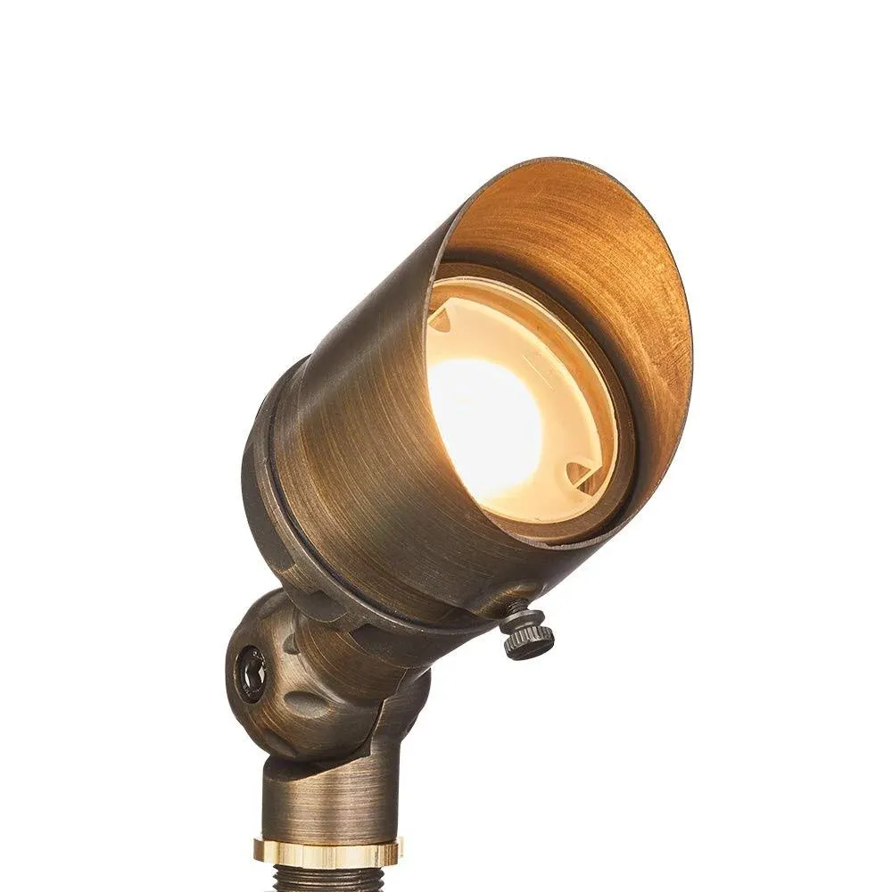 VOLT G4 Infiniti 12V Cast Brass (Bronze) LED Outdoor Spotlight 350 Lumens 2700K Warm White for Low Voltage Landscape Lighting