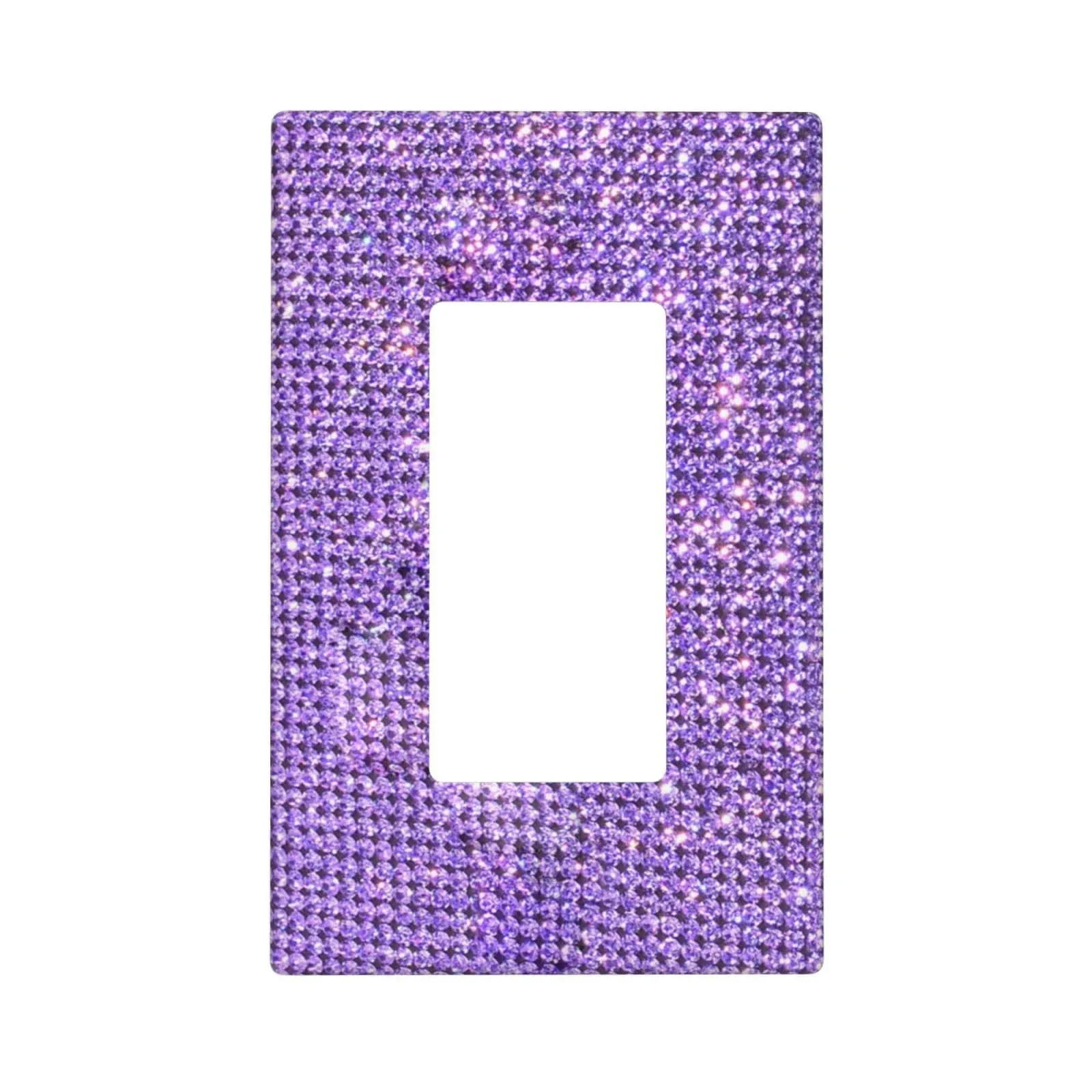 Bling Purple Light Switch Covers Glitter Rhinestones Wall Plates Shiny 1 Gang ...