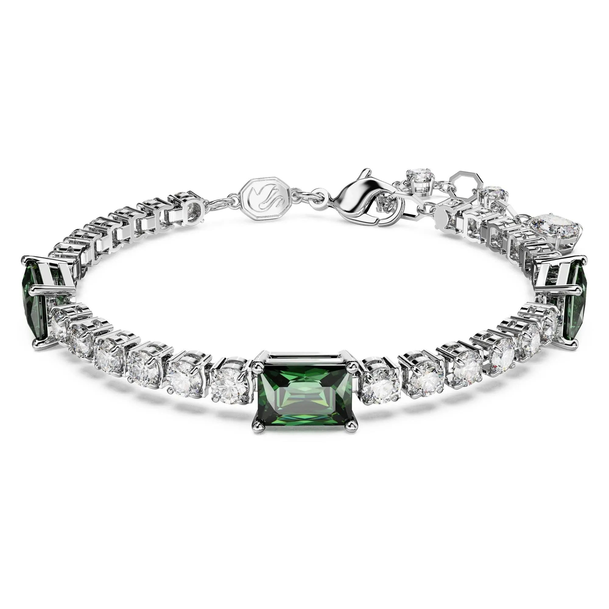 Matrix Rhodium-Plated Crystal Tennis Bracelet 