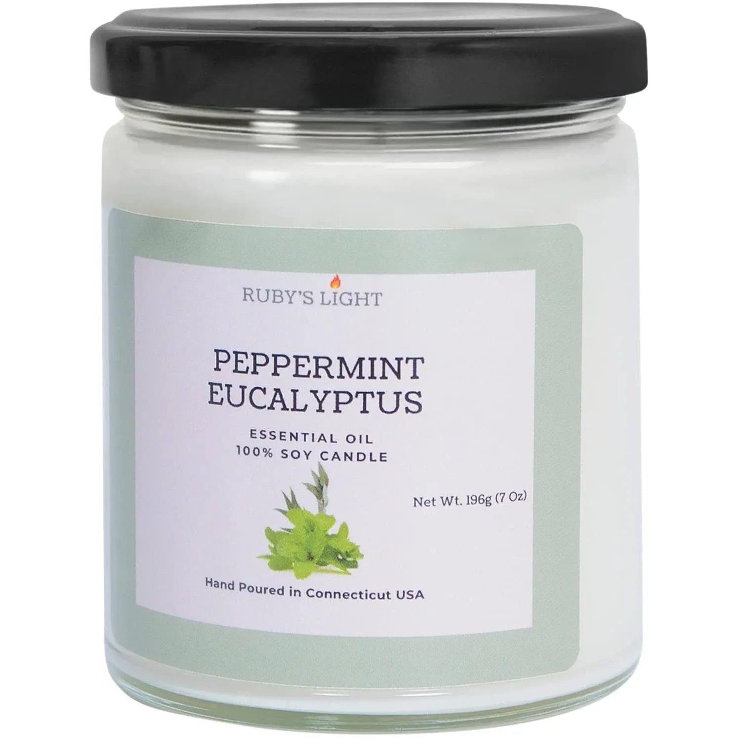 Minty Fresh Revival: Peppermint Eucalyptus Soy Candle