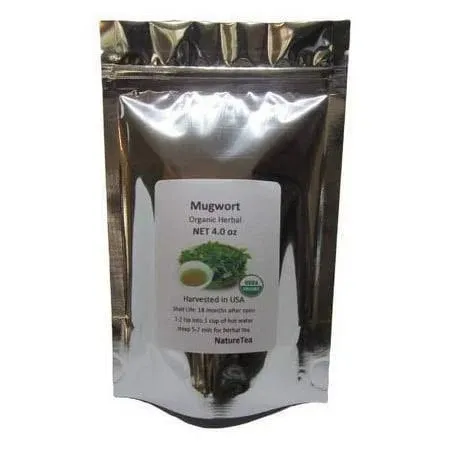 Organic Mugwort - Artemisia Vulgaris Loose Leaf by Nature Tea (4 oz)