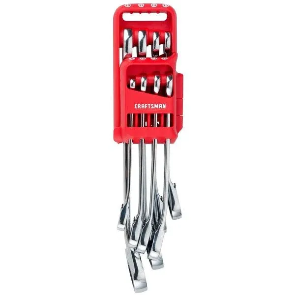 Craftsman V-Series Combination Ratcheting Wrench Set, Metric, 8 Piece Reversible