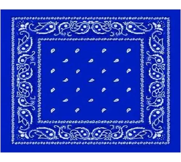 Whimsical Practicality Blue Paisley Bandana Edible Cake Topper