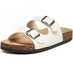 Alpine Swiss Womens Casual Double Strap Slide Sandals