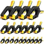 EQUIPTZ Spring Clamps for Woodworking, Crafts, Backdrop and Pool Cover, 20-Pack Spring Clamp Set with 4 Pcs of 6-Inch, 6 Pcs of 4-Inch & 10 Pcs of 3