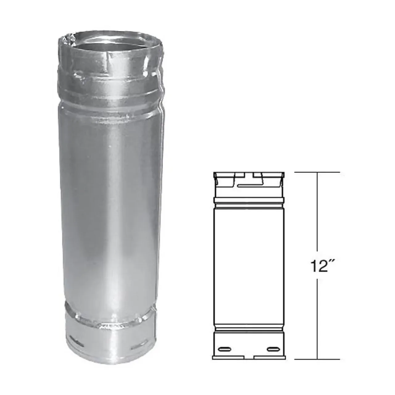 DuraVent 3PVP-12SS 3&#034; Inner Diameter - PelletVent Pro Type L - Stainless Steel