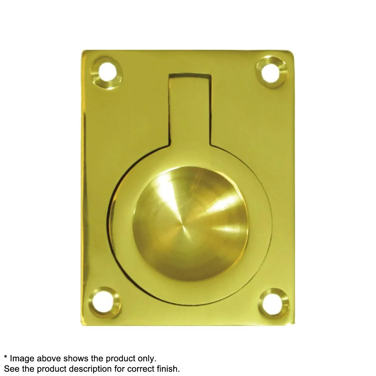 Deltana FRP175U3 Polished Brass Flush Pull Ring