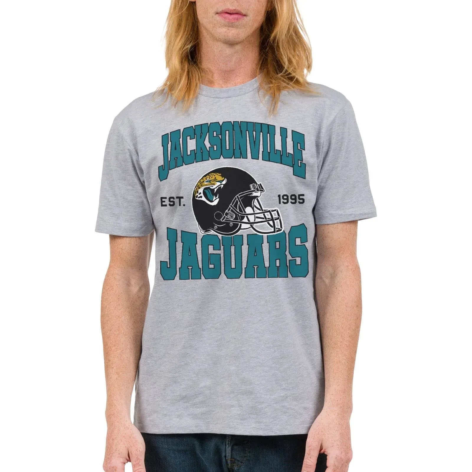 Junk Food Clothing x NFL - Jacksonville Jaguars - Team Helmet - Short Sleeve ...